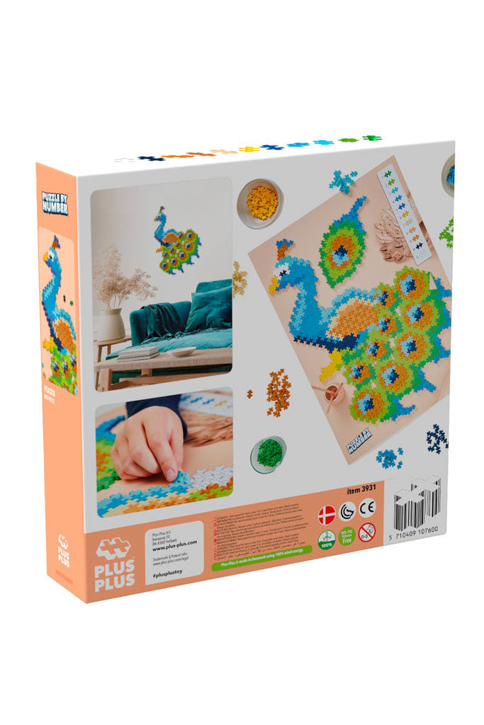 Plus-plus - Puzzle By Number - Peacock 800pcs