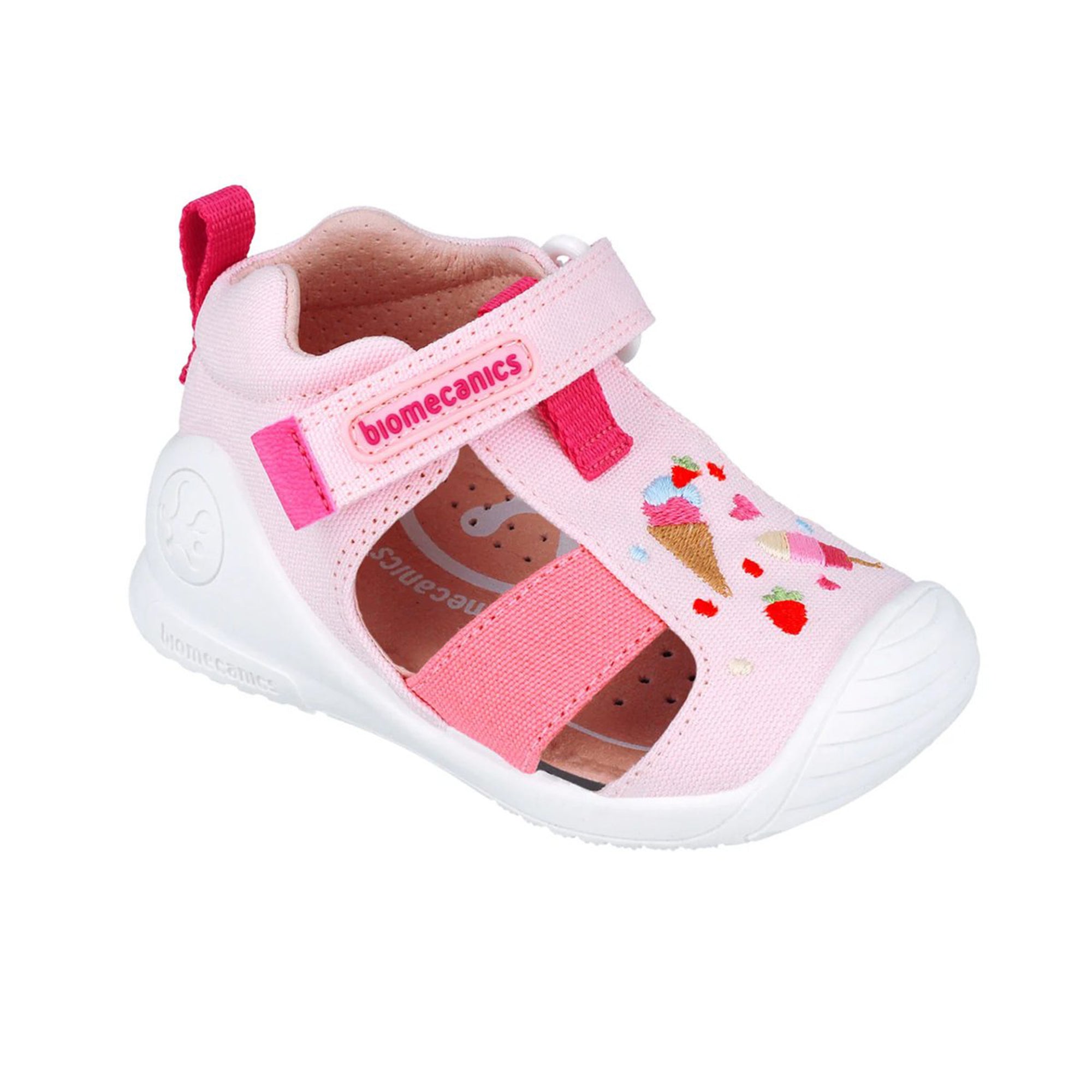 Biogateo Pink Canvas Sandals - Ice Cream