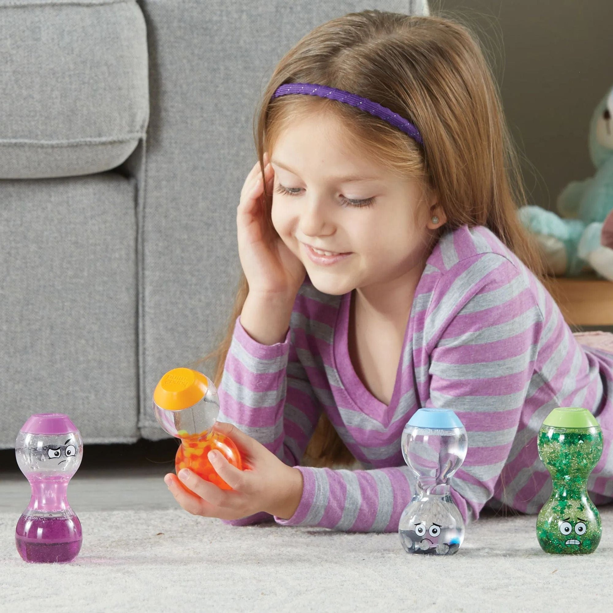 hand2mind Express Your Feelings® Sensory Bottles - Excited, Nervous, Lonely, and Impatient | The Elly Store