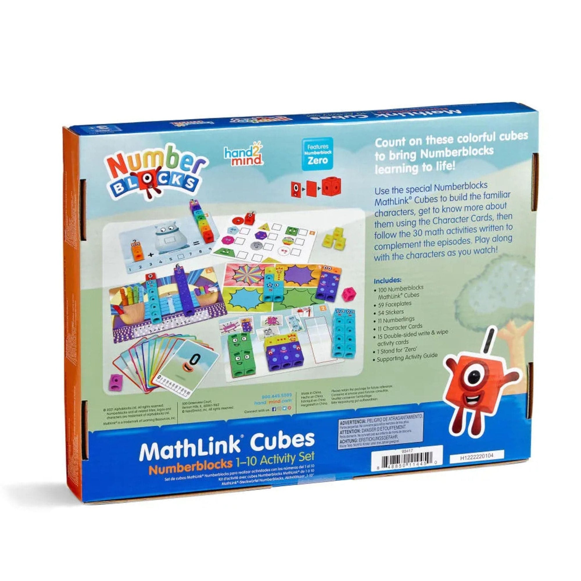 hand2mind MathLink® Cubes Numberblocks® 1-10 Activity Set | The Elly Store 